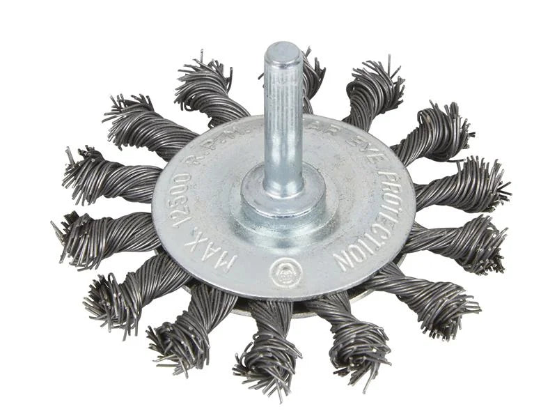 BlueSpot Tools Flat Twist Knot Wire Wheel 75mm - 19223