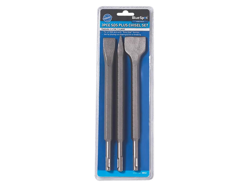 BlueSpot Tools SDS Plus Chisel Set, 3 Piece - 20012
