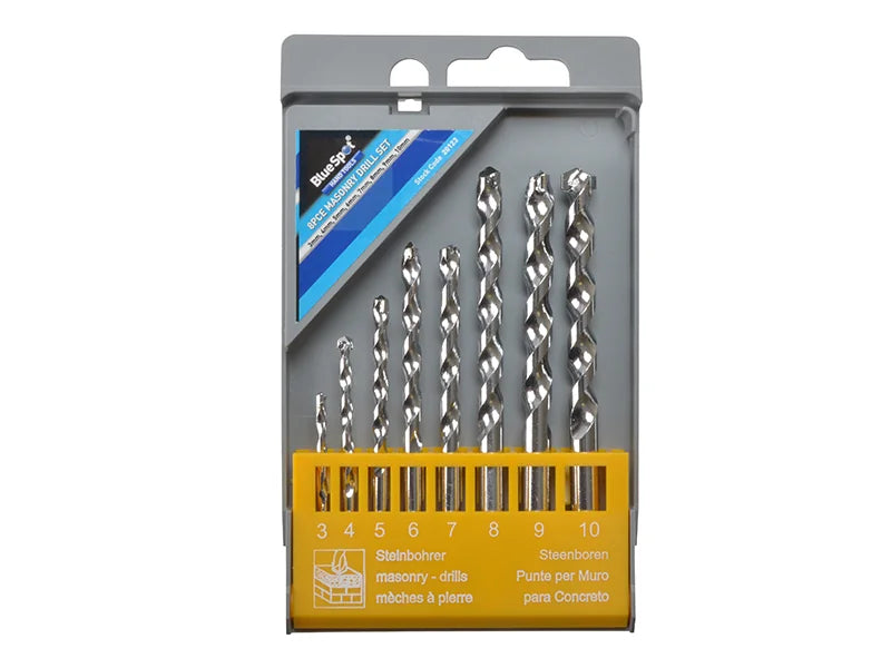 BlueSpot Tools Masonry Drill Set, 8 Piece - 20123