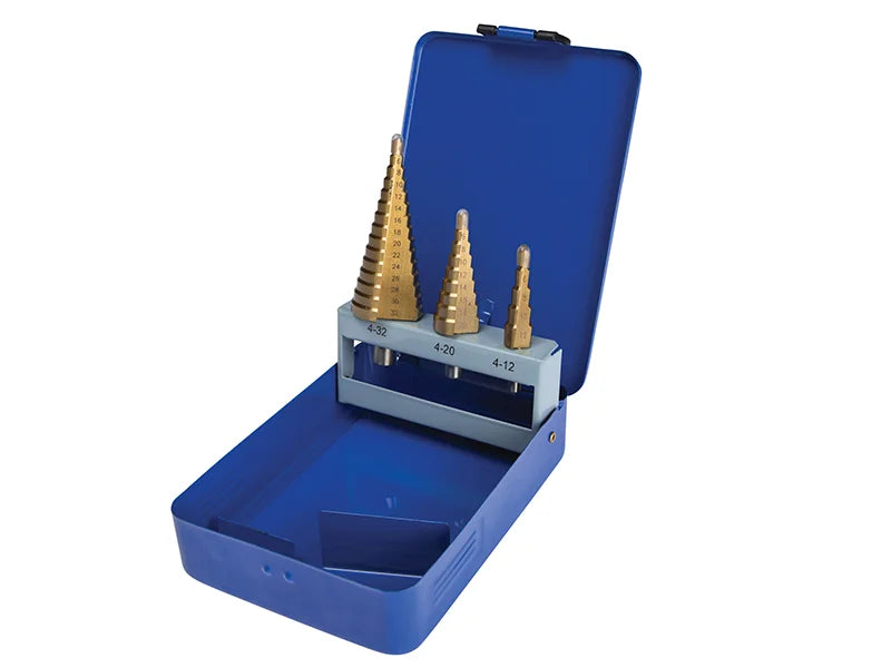 BlueSpot Tools Step Drill Set 4-32mm 3 Piece - 20504