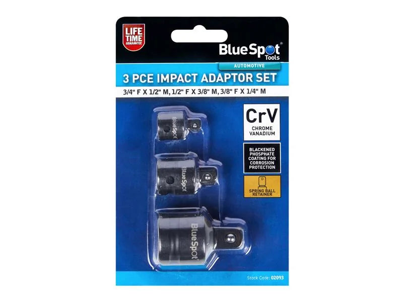 BlueSpot Tools Impact Adaptor Set, 3 Piece - 2093