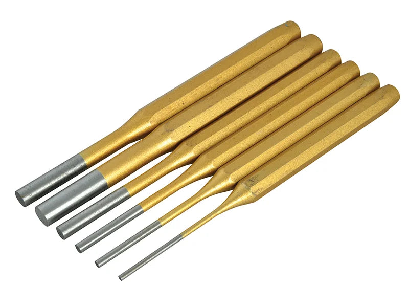 BlueSpot Tools Gold Pin Punch Set 6 Piece - 22449