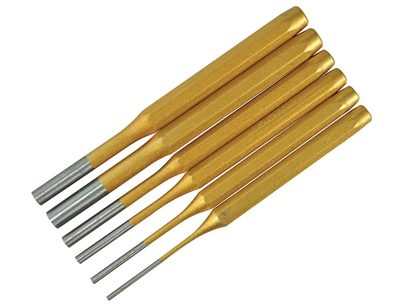 BlueSpot Tools Gold Pin Punch Set 6 Piece - 22449