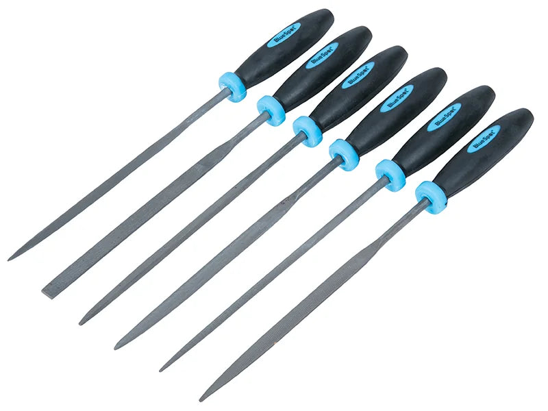 BlueSpot Tools Mini File Set with Pouch 6 Piece - 22652