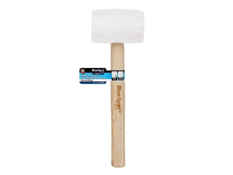 BlueSpot Tools White Rubber Mallet 454g (16oz) - 26530