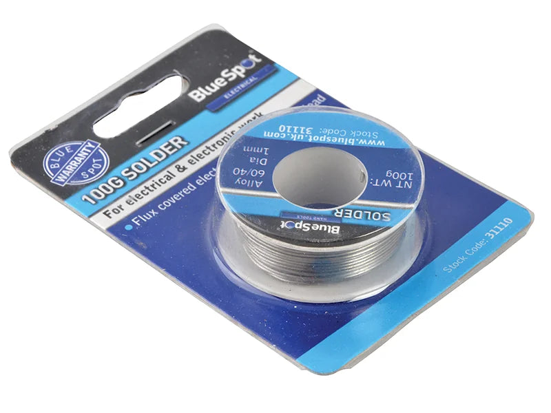 BlueSpot Tools Flux Covered Solder 100g 60/40 - 31110