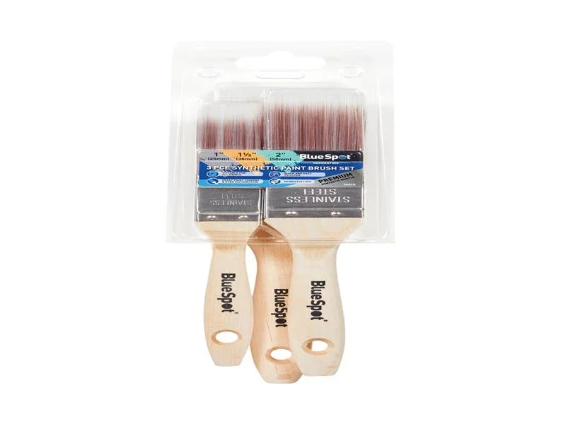 BlueSpot Tools Synthetic Paint Brush Set, 3 Piece - 36010