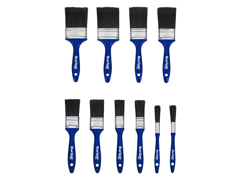 BlueSpot Tools Synthetic Workshop Paint Brush Set, 10 Piece - 36018