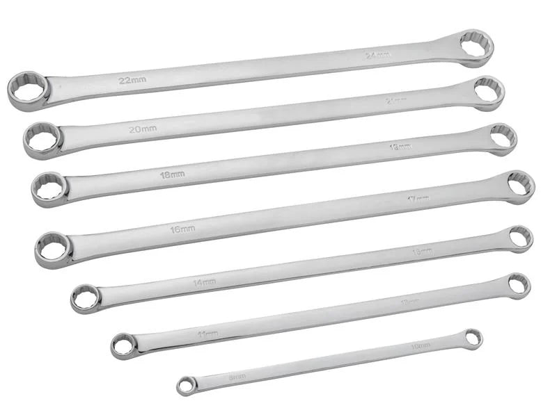 BlueSpot Tools Extra Long Ring Spanner Set, 7 Piece - 4305