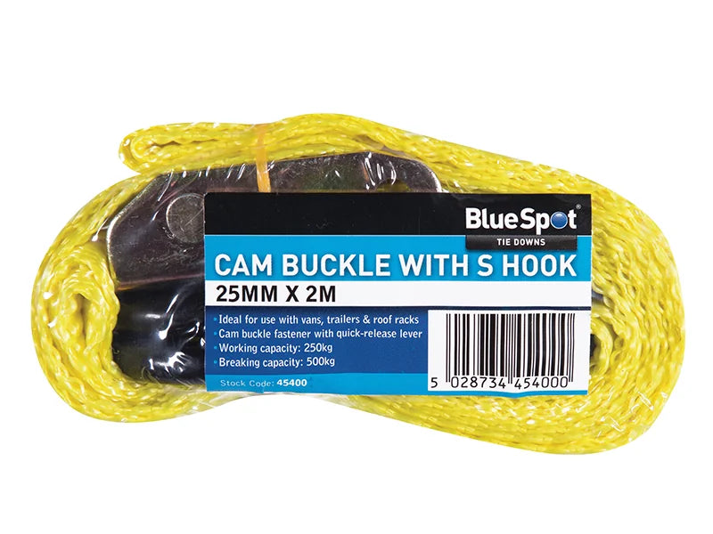 BlueSpot Tools S-Hook Cam Buckle 25mm x 2m - 45400