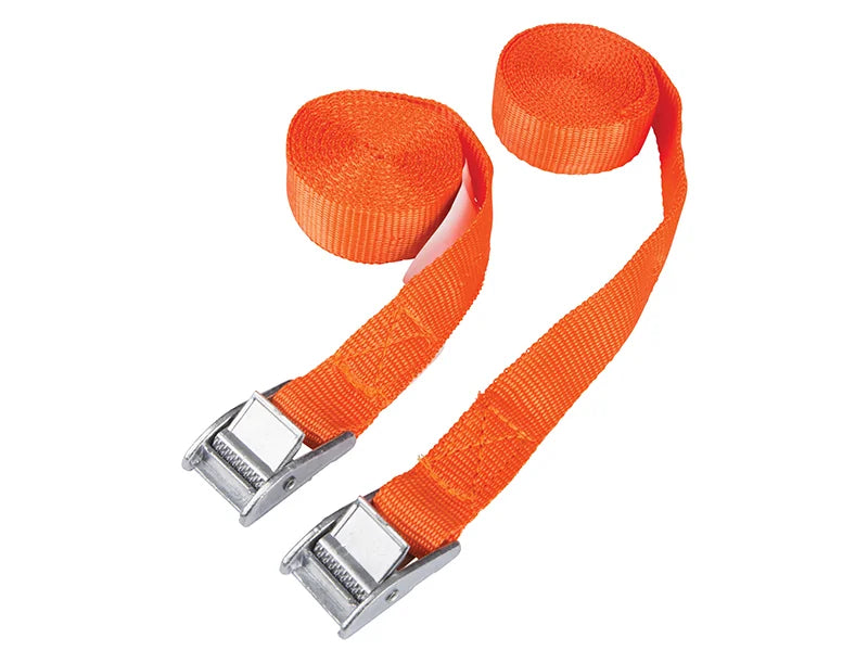 BlueSpot Tools Cam Buckle Tie-Down Straps Twin Pack 2.5m - 45404