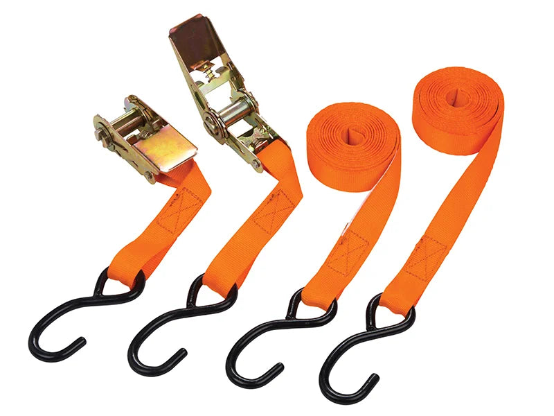 BlueSpot Tools Ratchet Tie-Down Set 25mm x 4.5m - 45407