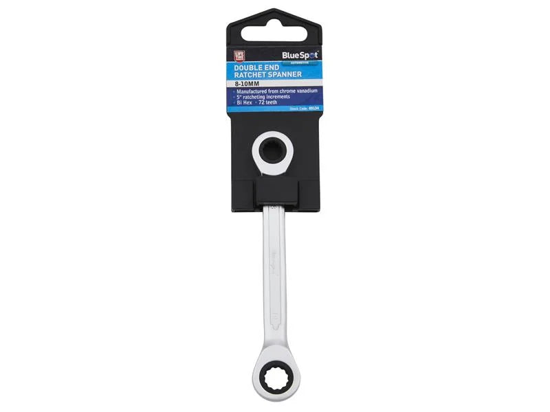 BlueSpot Tools Double End Ratchet Spanner (8-10mm) - 5134