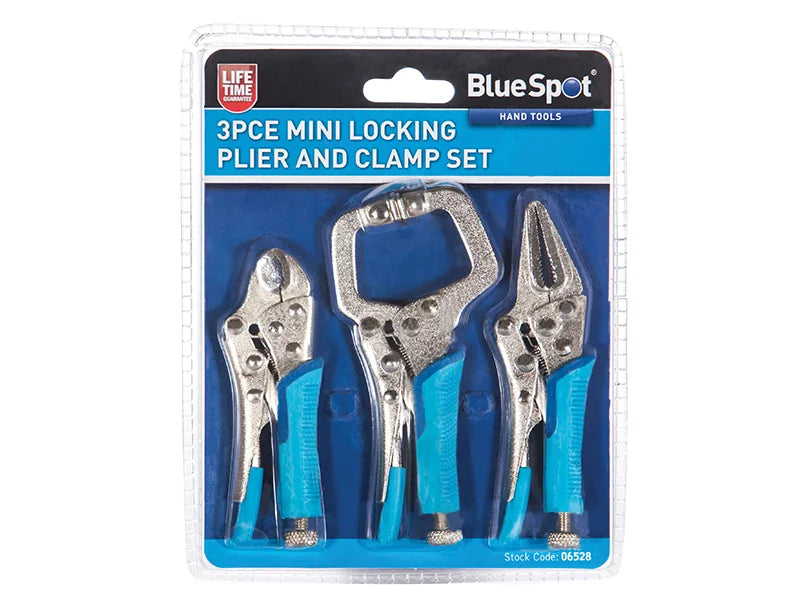 BlueSpot Tools Mini Locking Pliers Set, 3 Piece - 6528