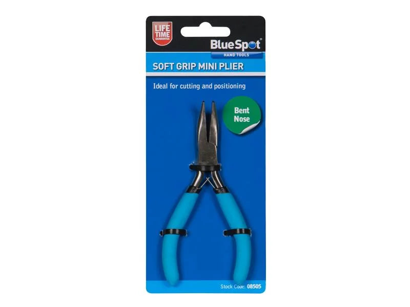 BlueSpot Tools Soft Grip Mini Bent Nose Pliers - 8505