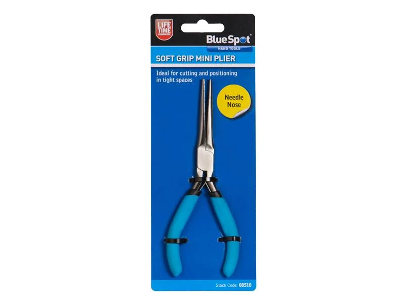 BlueSpot Tools Soft Grip Mini Needle Nose Pliers - 8510