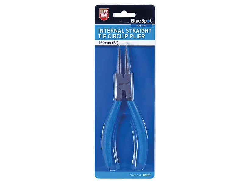 BlueSpot Tools Circlip Pliers Internal Straight 150mm (6in) - 8703