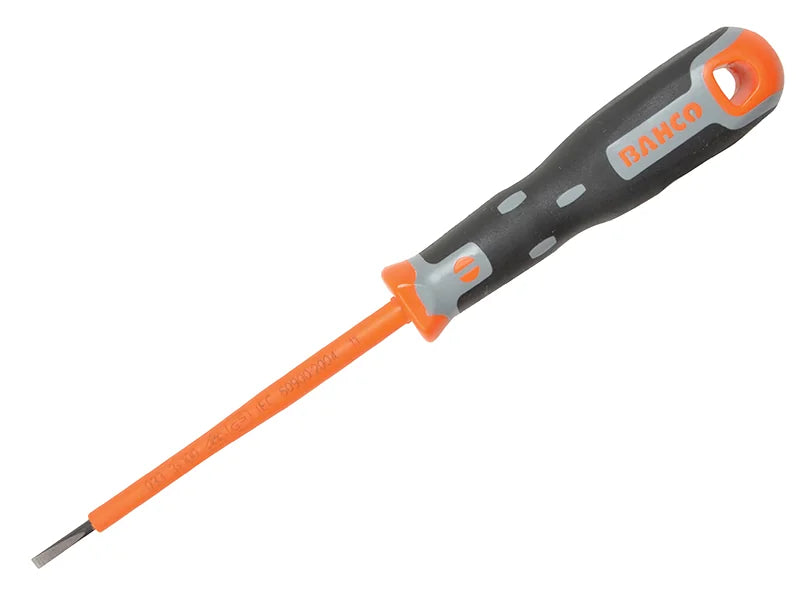 Bahco Tekno+ VDE Screwdriver Slotted Tip x 100mm 3-4mm