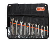 Bahco Chrome Polished Combination Spanner Set, 11 Piece - 111M/11T