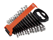 Bahco Chrome Polished Combination Spanner Set, 12 Piece - 111M/SH12