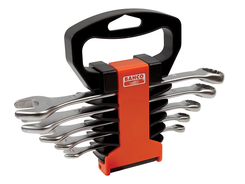 Bahco Chrome Polished Combination Spanner Set, 5 Piece - 111M/SH5