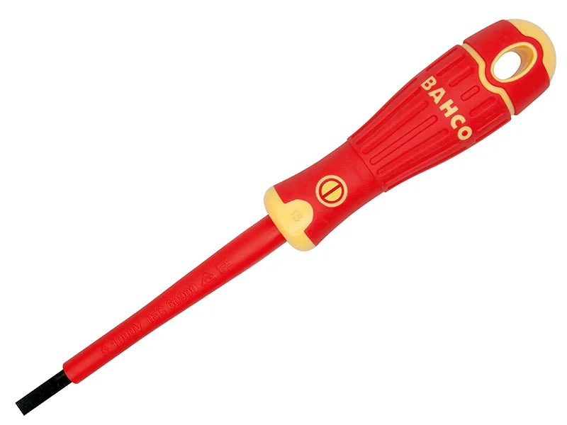 Bahco BAHCOFIT Insulated Slotted Screwdriver 8.0 x 175mm - B196.080.175