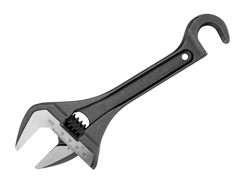 Bahco Wide Jaw Adjustable Wrench with Hook 254.5mm - 33H