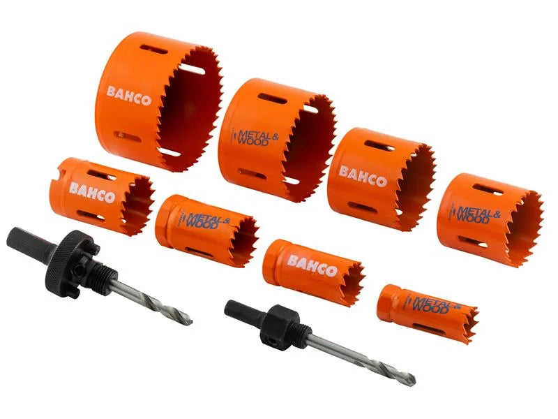 Bahco Electrician's Bi-Metal Holesaw Set, 10 Piece - 3834-PROMO-82
