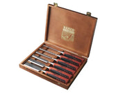 Bahco 424P-S6 Bevel Edge Chisel Set in Wooden Box, 6 Piece - 424P-S6-EUR