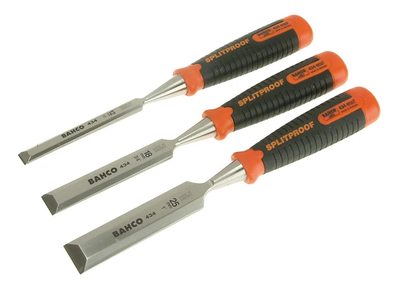 Bahco 434 Bevel Edge Chisel Set, 3 Piece - 434-S3-EUR