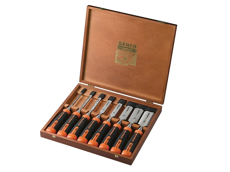 Bahco 434-S8 Bevel Edge Chisel Set, 8 Piece - 434-S8-EUR