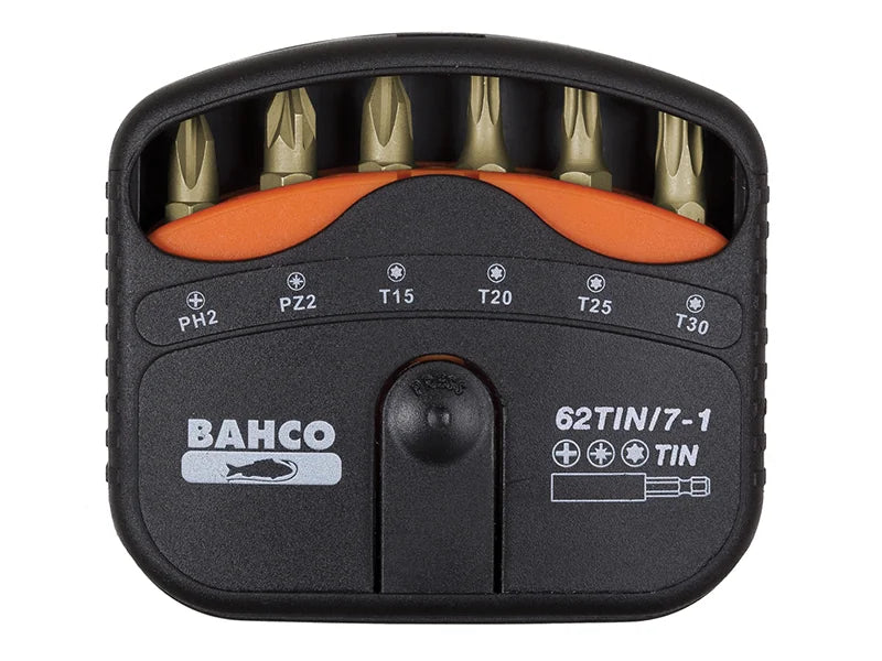 Bahco 62TIN/7-1 TiN Bit Set, 7 Piece - 62TIN/7-1