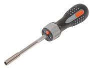 Bahco 808050L LED Ratchet Screwdriver & 6 Bits - 808050L