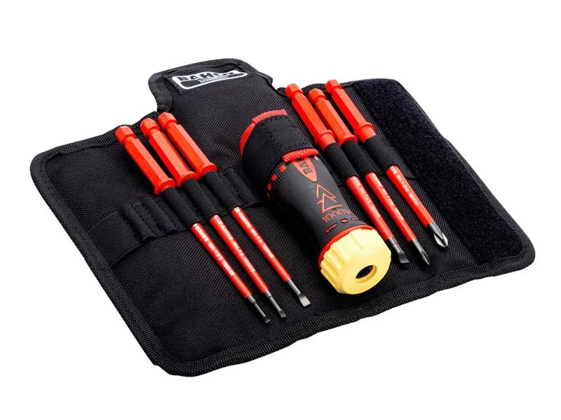 Bahco Insulated Ratcheting Screwdriver Set, 6 Piece - 808061