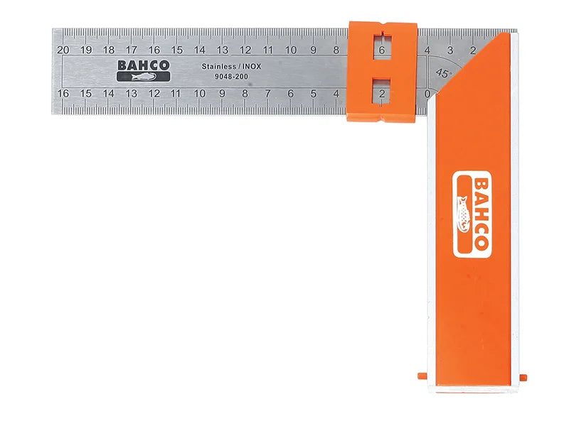 Bahco 9048-400 Aluminium Block & Steel Try Square 400mm (16in) - 9048-400