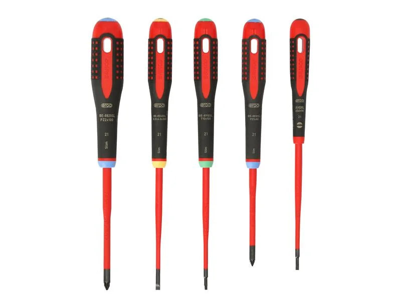 Bahco BE-9872SL ERGO™ VDE Insulated Screwdriver Set, 5 Piece - BE-9872SL