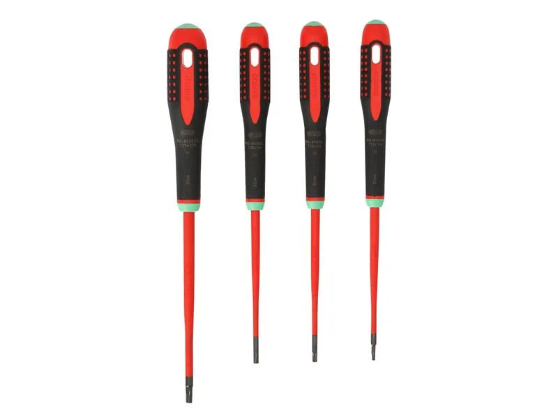 Bahco BE-9880SL ERGO™ Slim VDE Insulated Screwdriver Set, 4 Piece - BE-9880SL
