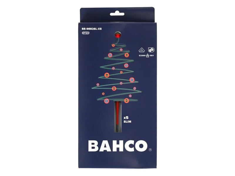 Bahco XMAS BE-9882SL ERGO™ Slim VDE Insulated Screwdriver Set, 5 Piece