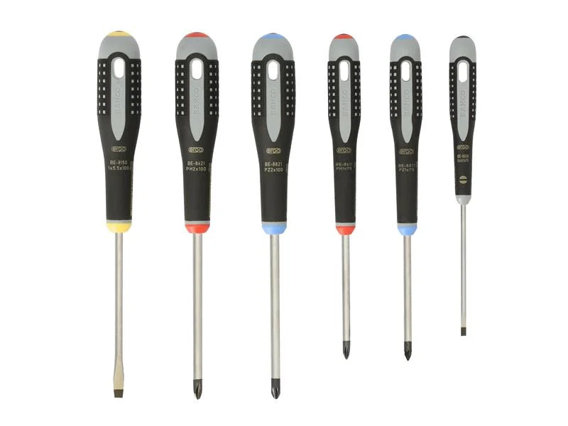 Bahco BE-9886 ERGO™ Screwdriver Set, 6 Piece - BE-9886