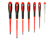 Bahco BE-9887S ERGO™ VDE Insulated Screwdriver Set, 7 Piece - BE-9887S
