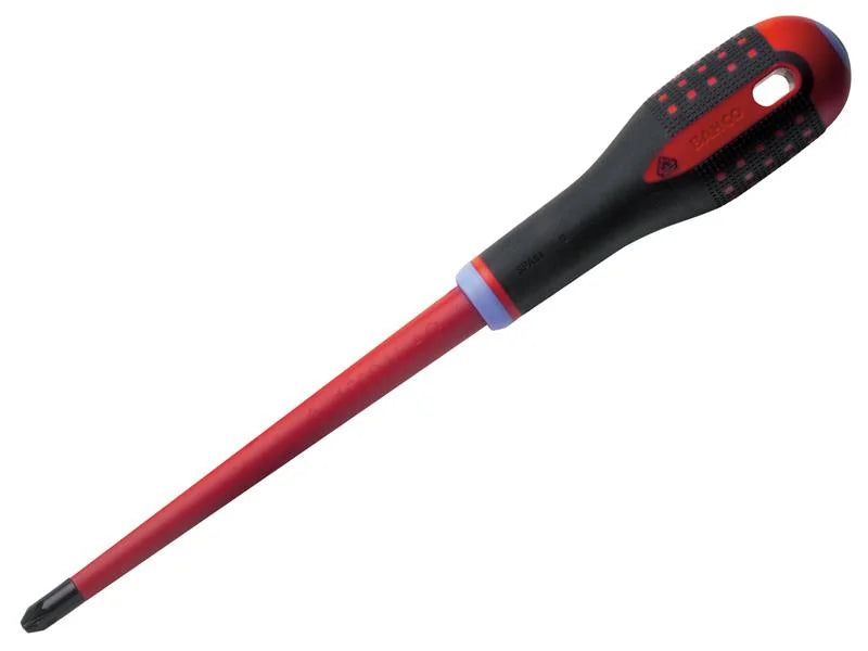 Bahco ERGO™ Slim VDE Insulated Pozidriv Screwdriver PZ2 x 80mm - BE-8820SL