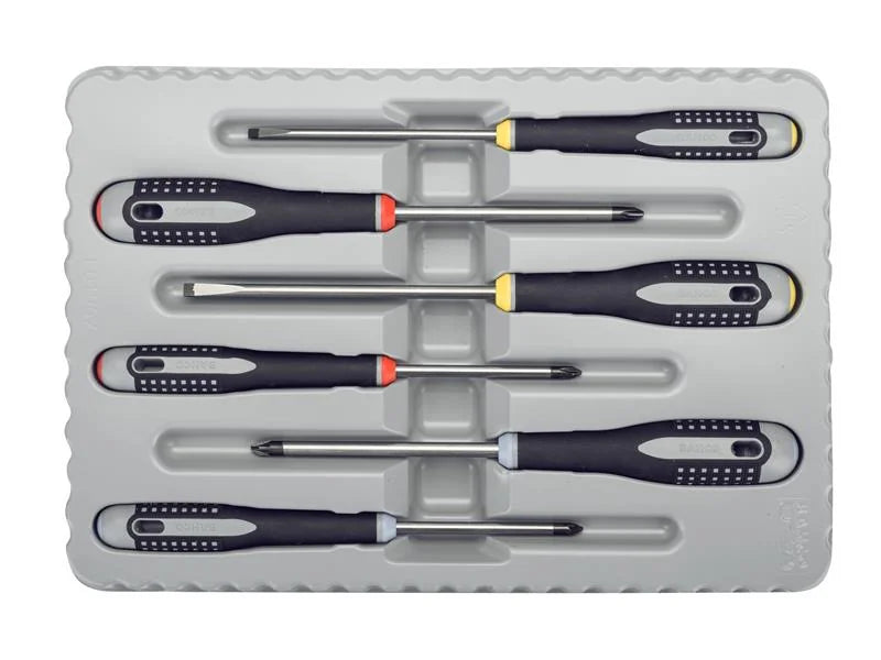 Bahco BE-9884 ERGO™ Screwdriver Set, 6 Piece - BE-9884