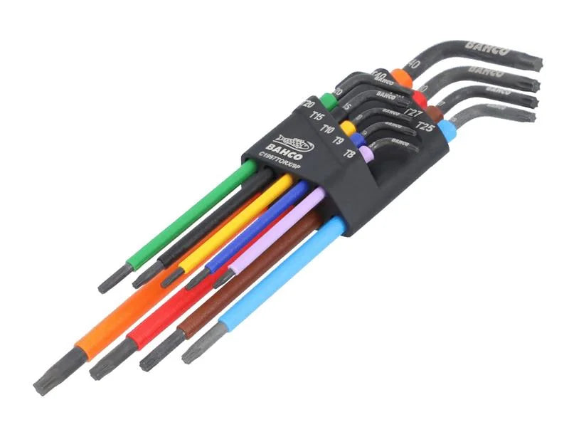 Bahco C1997TORX/9P Long TORX® Coloured L-Key Set, 9 Piece - C1997TORX/9P