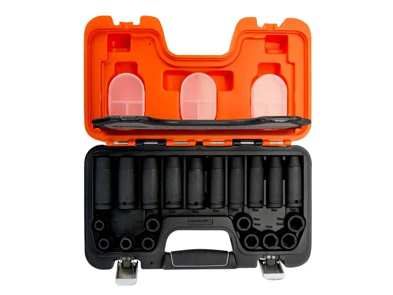 Bahco D-DD/S20 1/2in Drive Impact Socket Set, 20 Piece - D-DD/S20