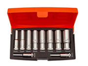 Bahco S0810L 1/4in Drive Deep Socket Set, 10 Piece - S0810L
