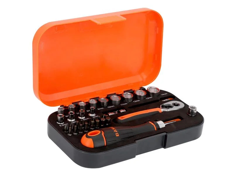 Bahco S34MC8H 1/4in Drive Socket & Bit Set, 34 Piece - S34MC8H