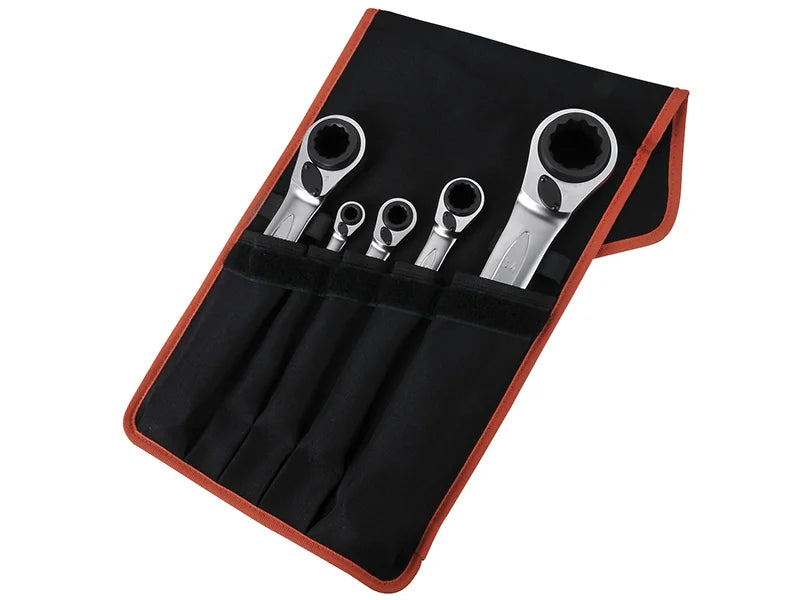 Bahco S4RM Series Reversible Ratchet Spanners Set, 5 Piece - S4RM/5T