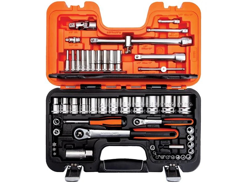 Bahco S560 1/4 & 1/2in Drive Socket Set, 56 Piece - S560