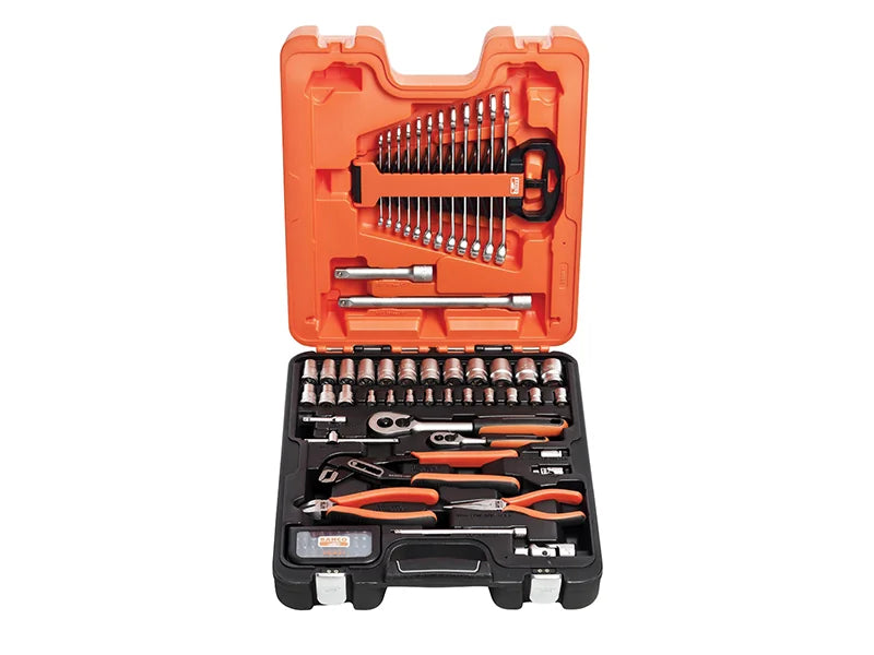Bahco S81MIX 1/4 & 1/2in Drive Socket Spanner & Pliers Set, 81 Piece - S81MIX