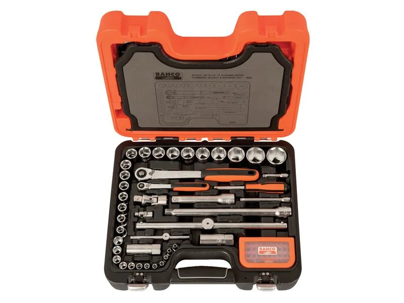 Bahco S95 1/4in & 1/2in Drive Socket & Mech Set, 95 Piece - S95